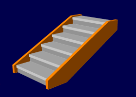 Gestemmte Treppe mit Setzstufen